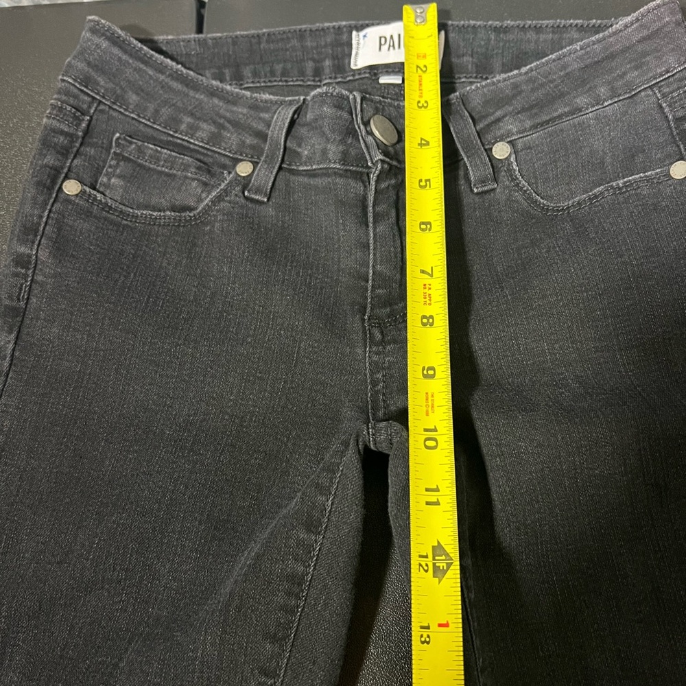 PAIGE VERDUGO ANKLE sleek vintage look black Midrise Denim jagging stretch Jeans - Picture 6 of 9